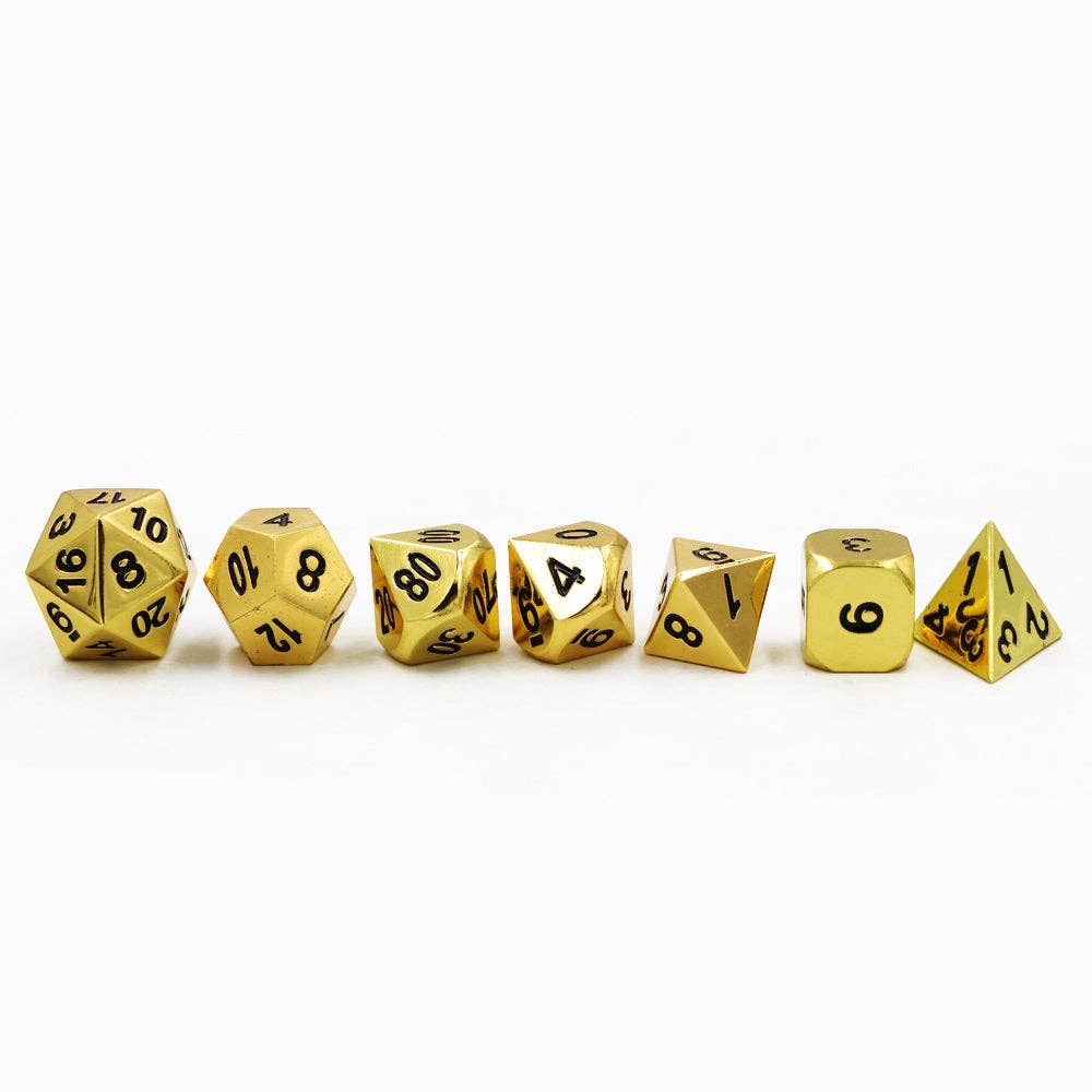 King's Gold Forged Metal Dice Set