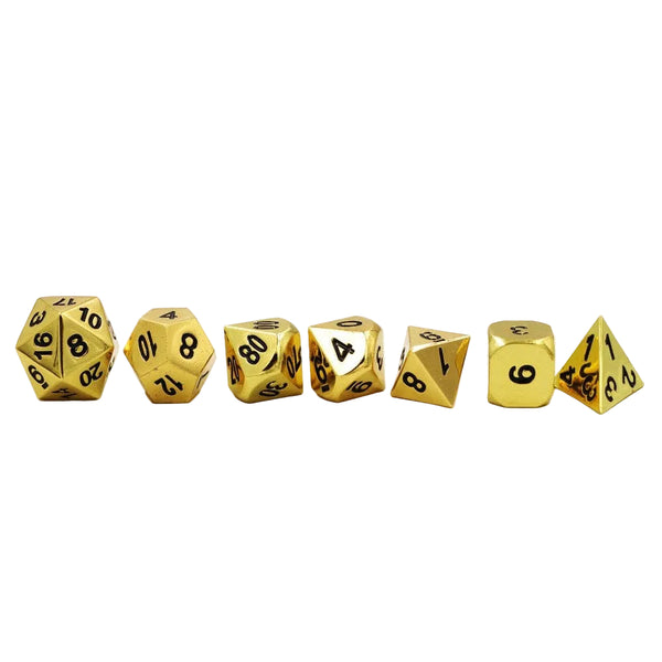 King's Gold Forged Metal Dice Set