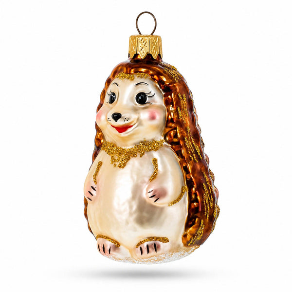 Woodland Hedgehog - Glass Ornament