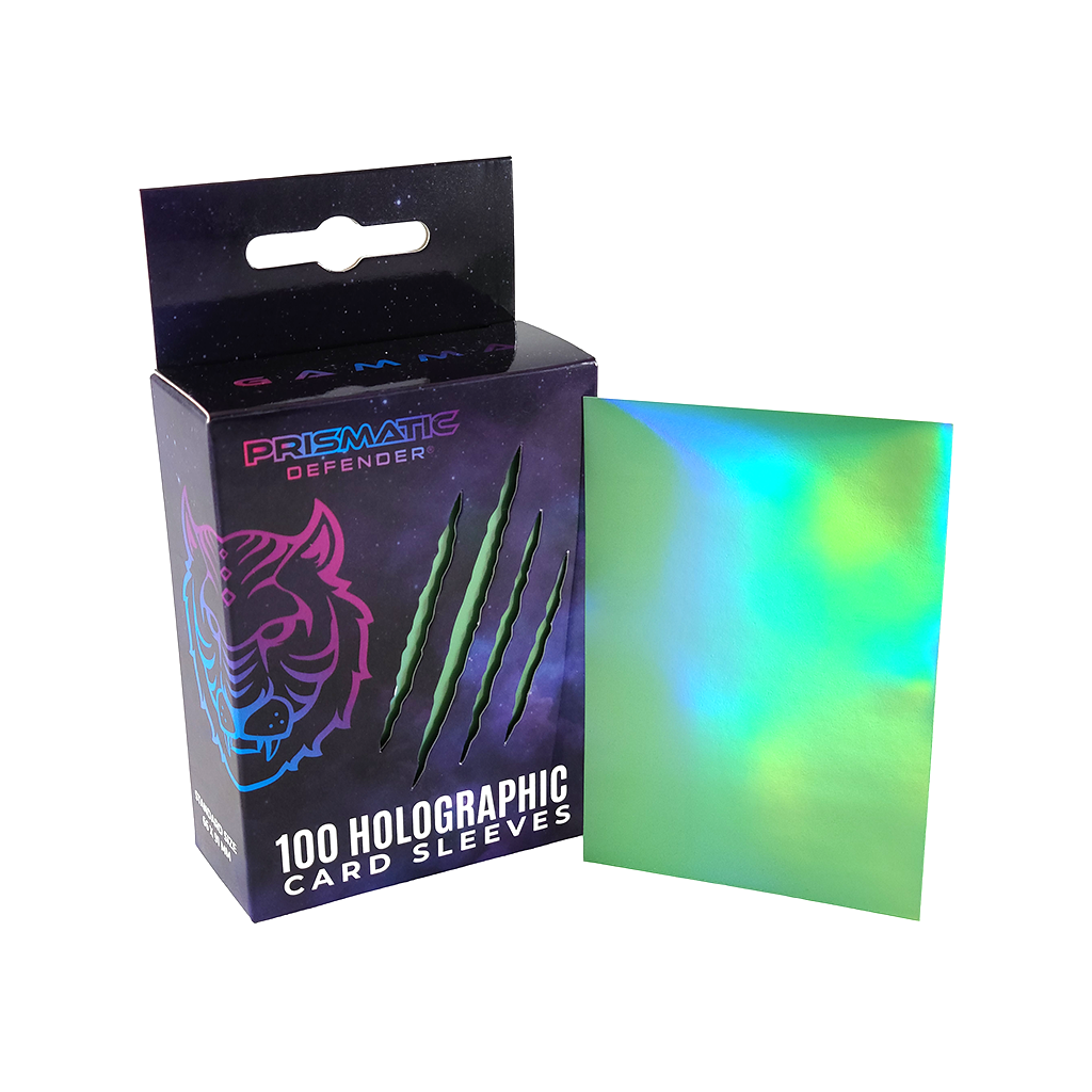 Prismatic Defender® - Holographic Card Sleeves - 3 Foil Designs - Dark Green / Starfield
