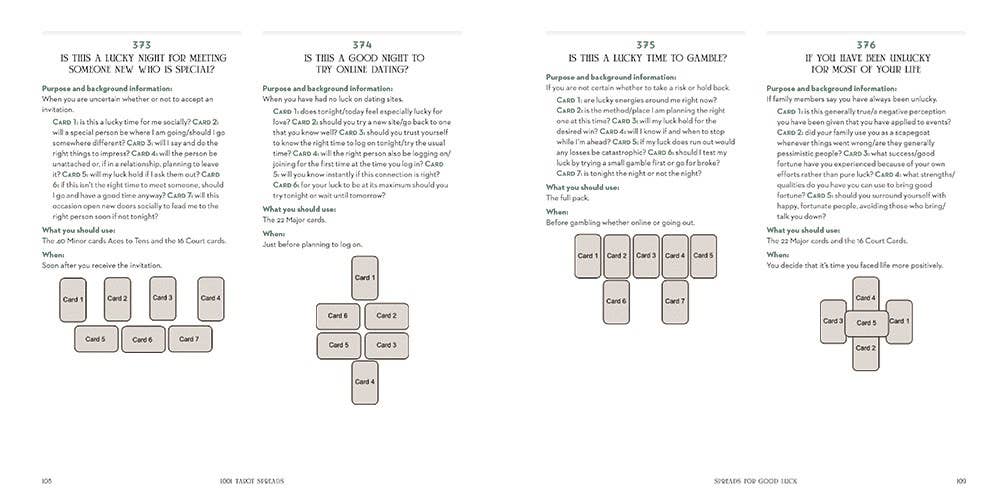 1001 Tarot Spreads: Complete Tarot Spreads for Every Purpose by Cassandra Eason