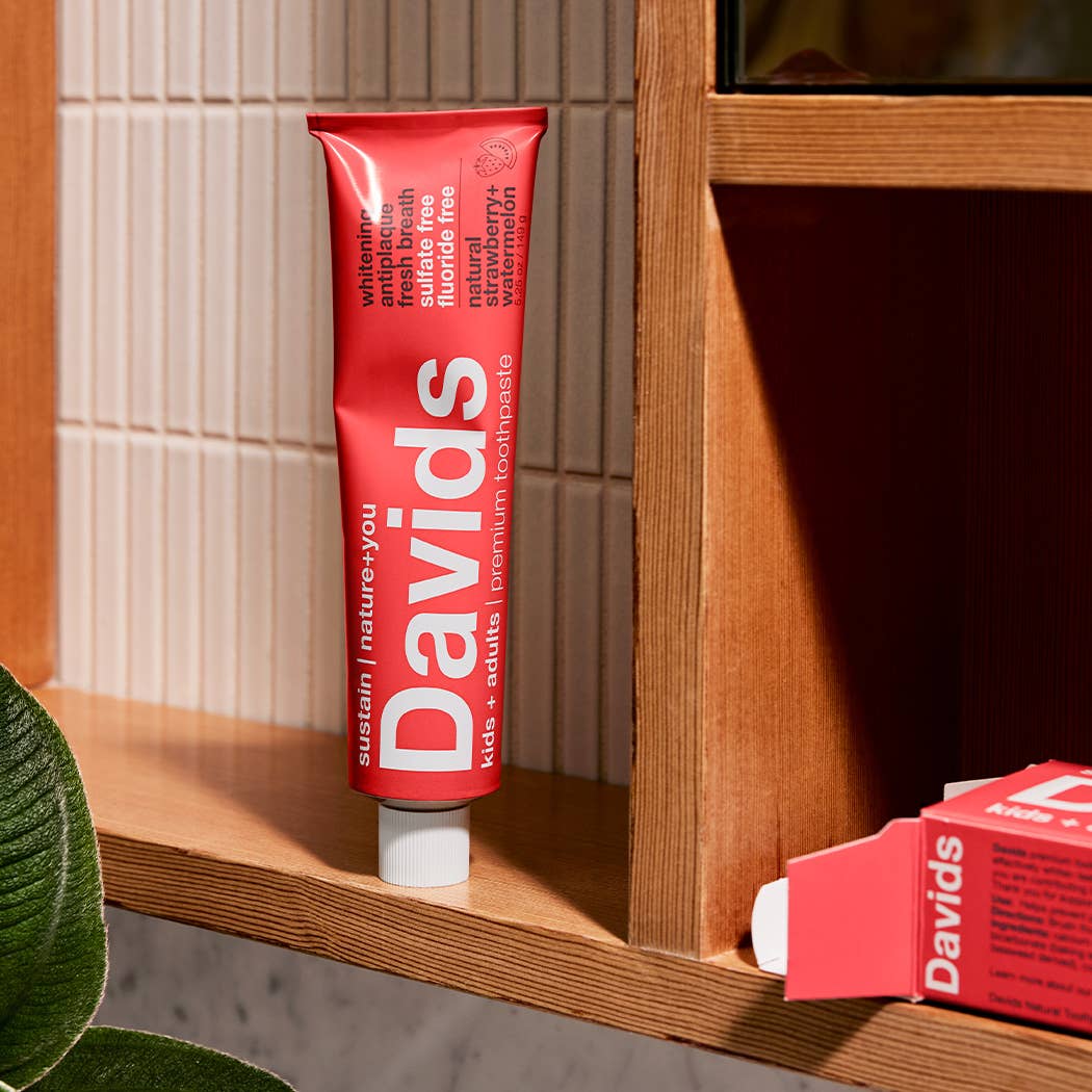 Davids - Kids + Adults Premium Toothpaste - Strawberry Watermelon
