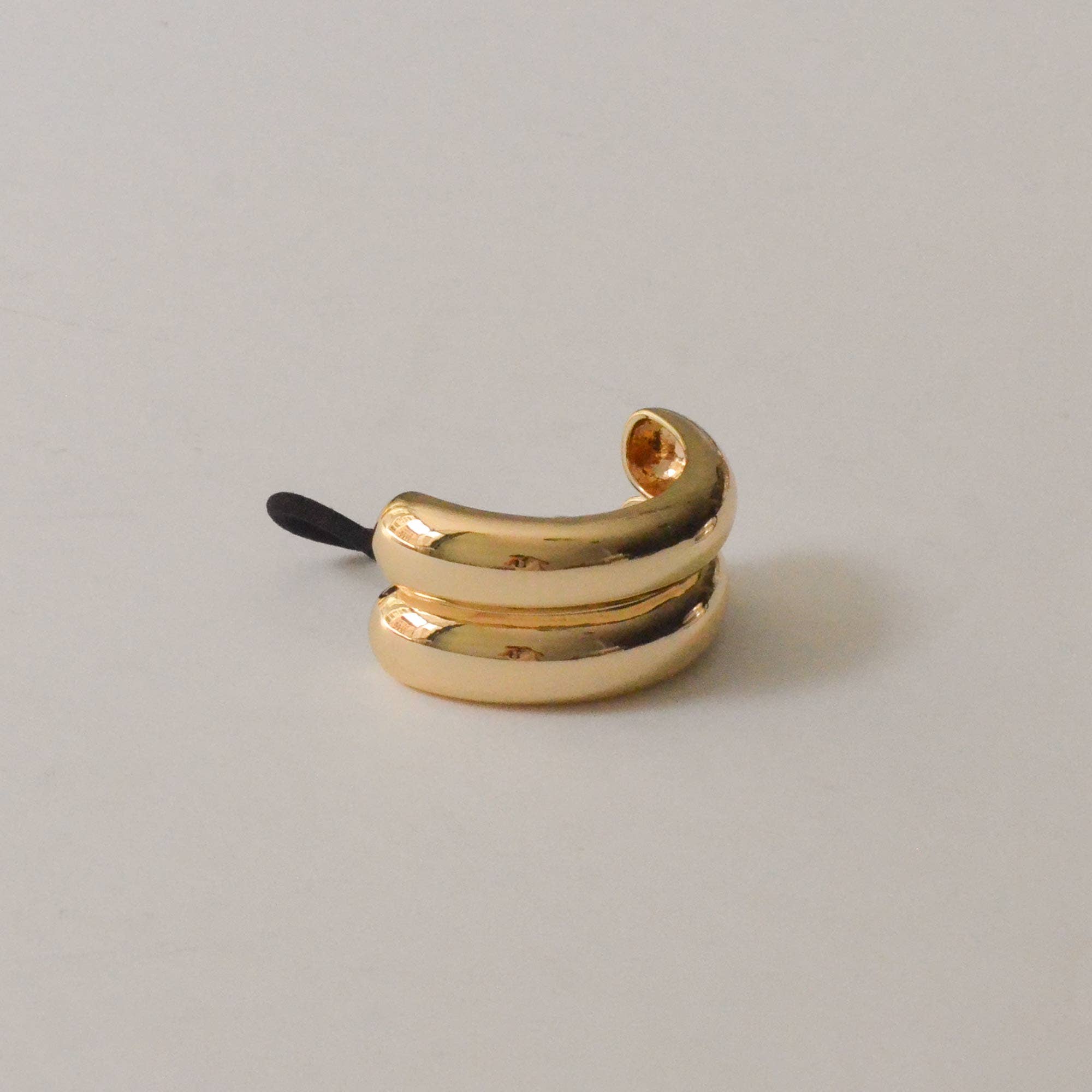 nar'sha - Wide Double Arch Metal Ponytail Hair Tie | Gold