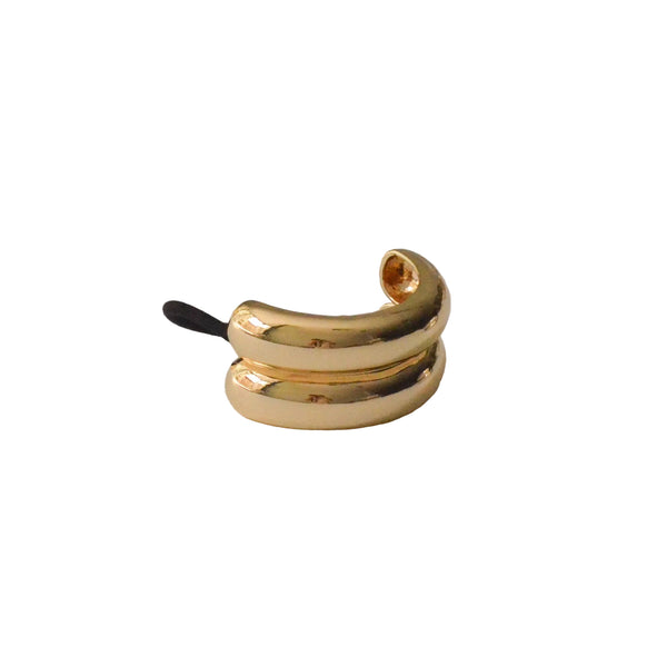 nar'sha - Wide Double Arch Metal Hair Tie - Gold