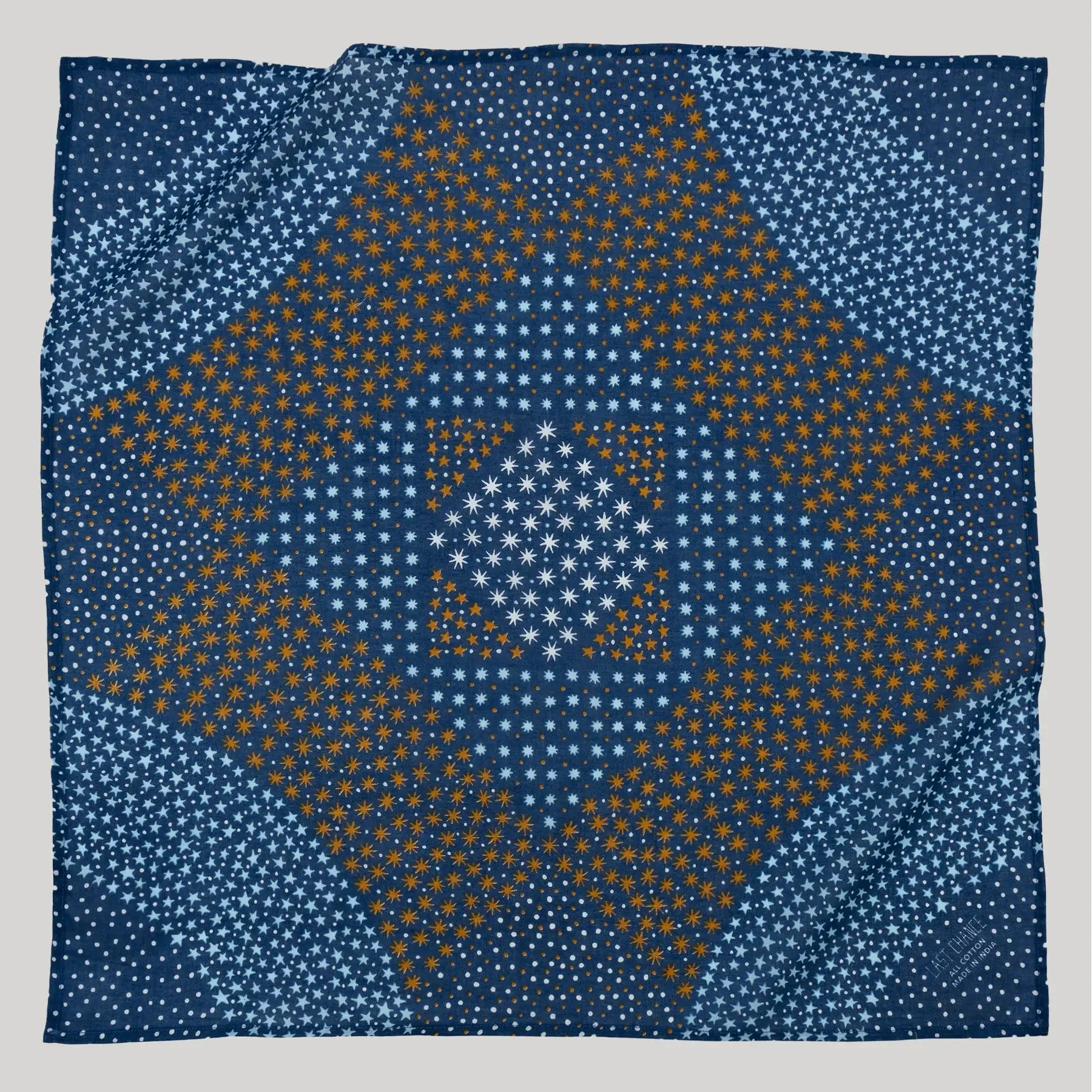 Cotton Starry Bandana in Navy