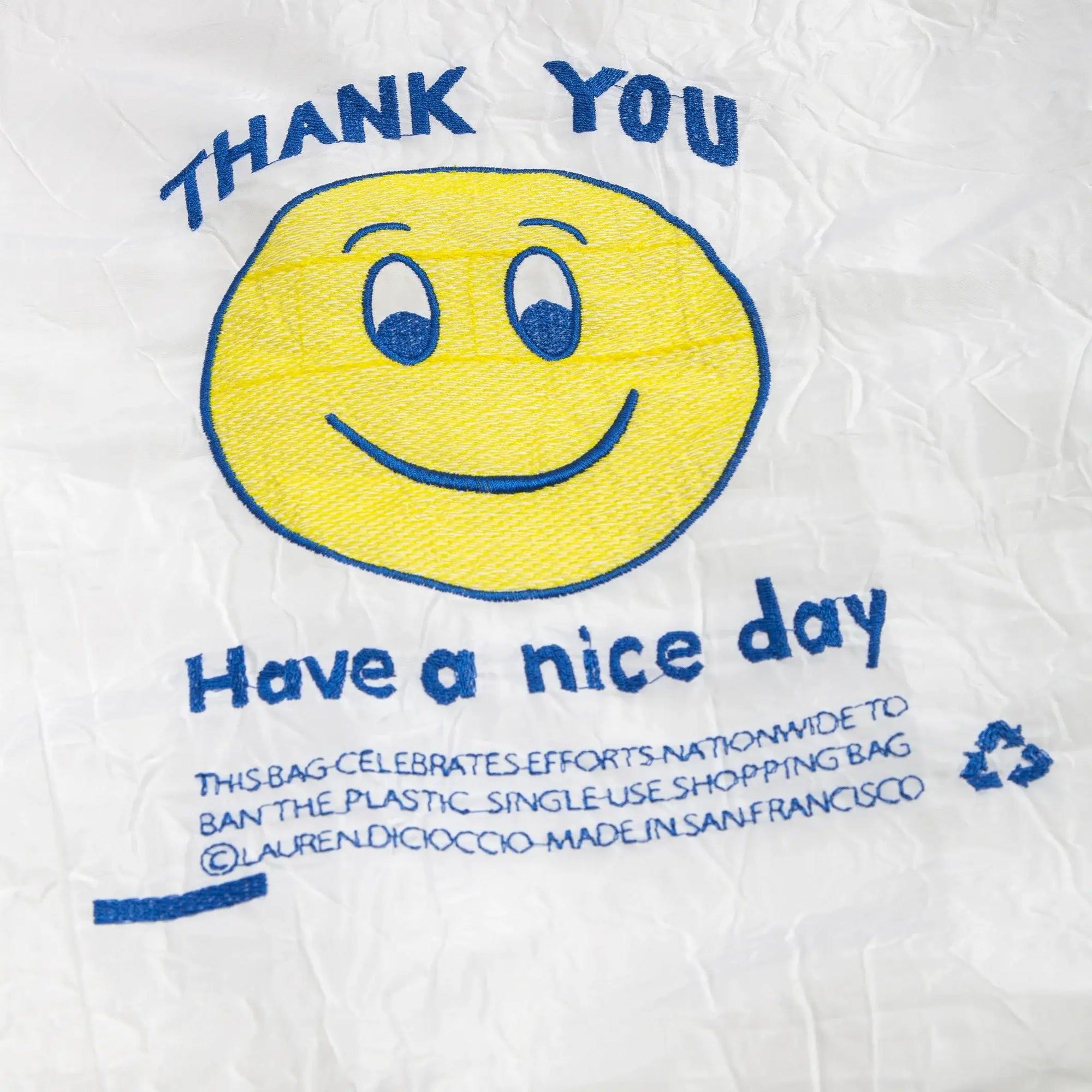 Thank You Tote - Smile - Blue/White - Space Camp