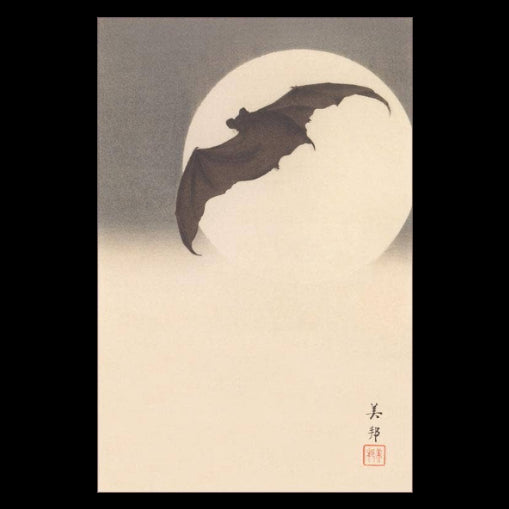 Bat by Moon - Postcard