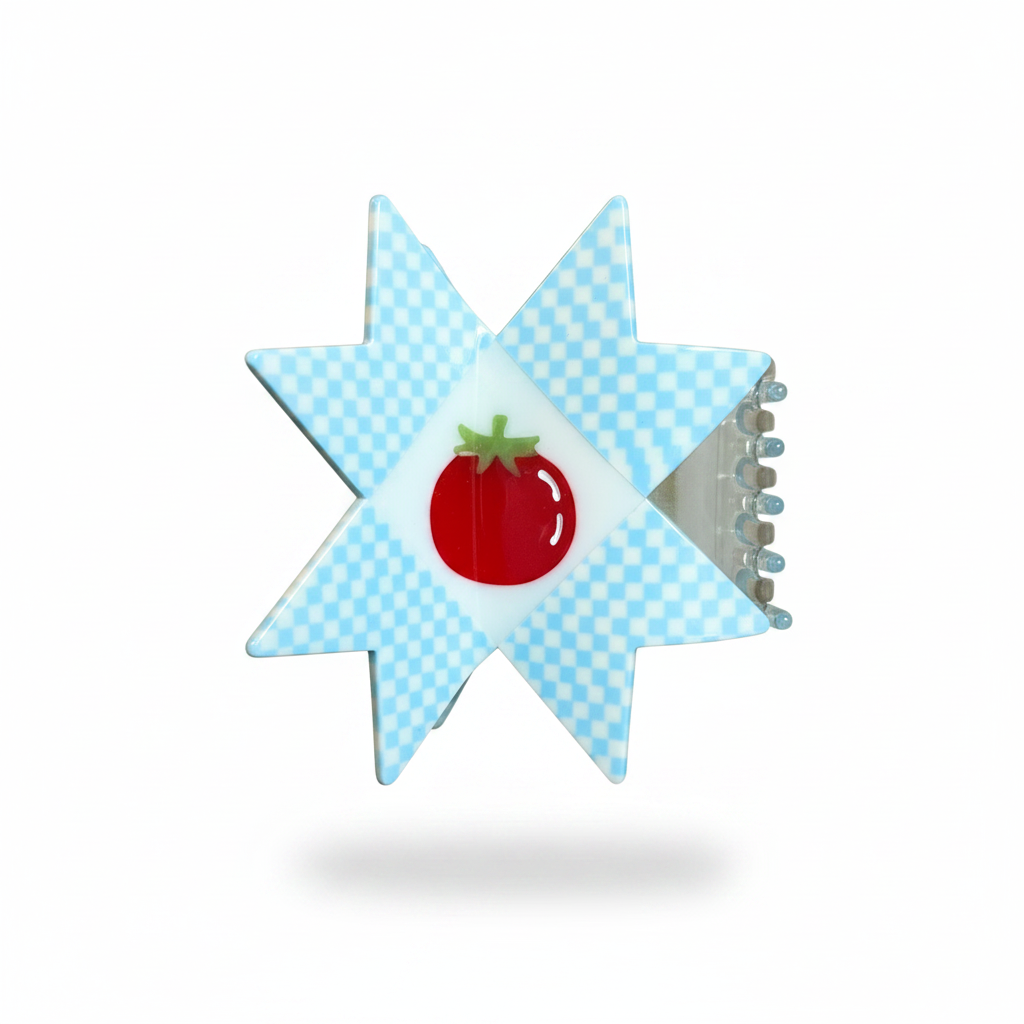 CHUNKS Hair Claw Clip - Tomato Quilt