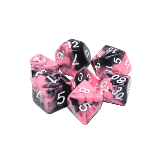 RPG Dice Set - Watermelon Cream