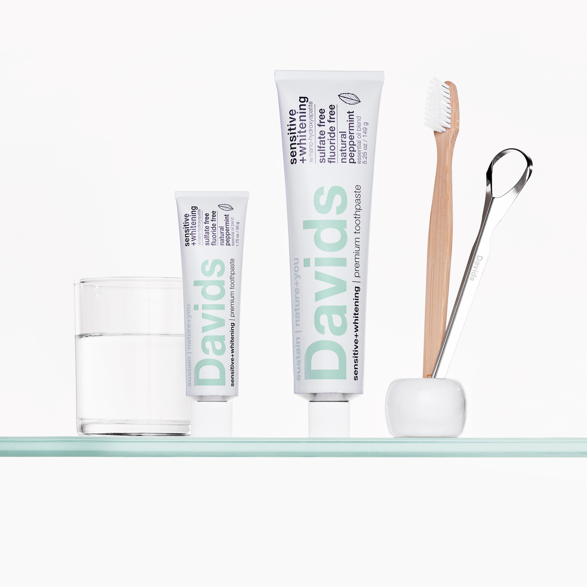 Davids - Travel Size Premium Toothpaste - Sensitive + Whitening