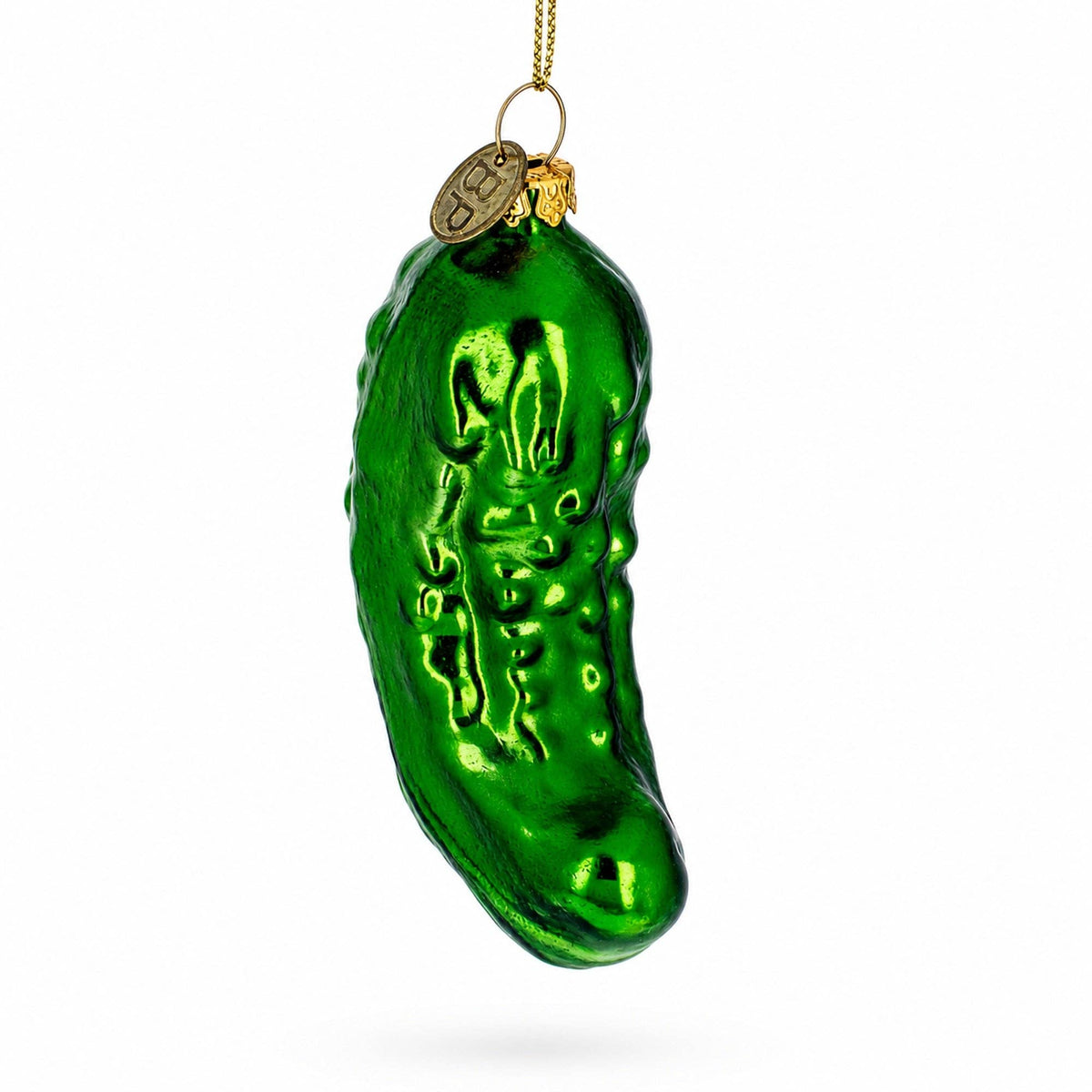 Shimmering Metallic Pickle - Glass Ornament
