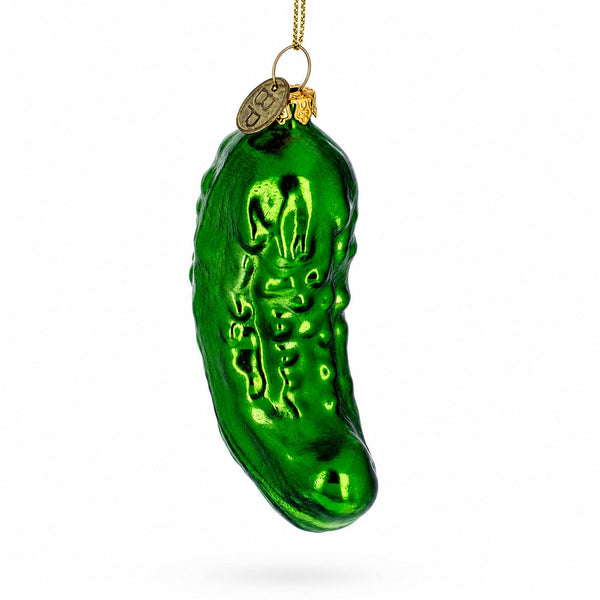Shimmering Metallic Pickle - Glass Ornament
