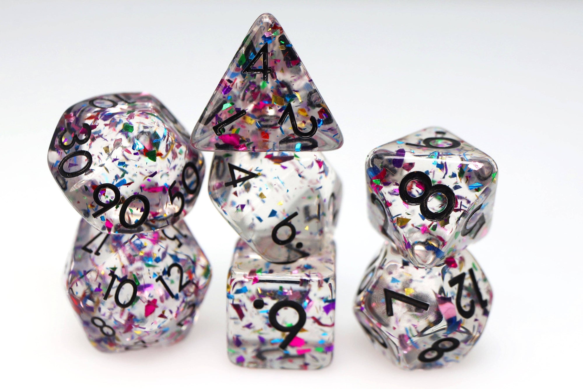 Mylar Glitter Dice Set