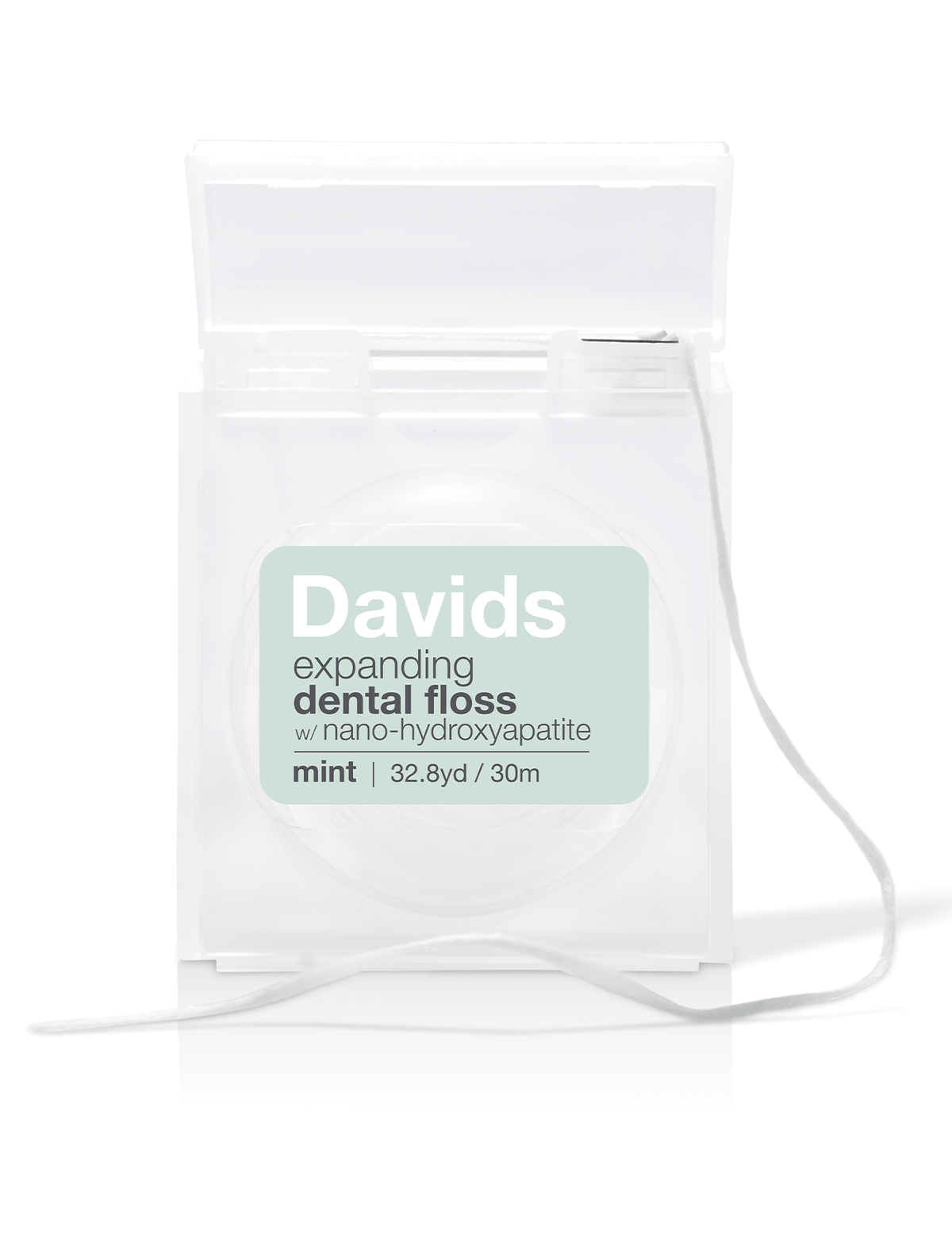 Davids - Expanding Dental Floss - Refillable Dispenser - Mint