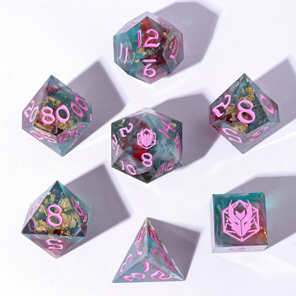 Sharp Edge Resin Dice Set - Interstellar Vortex