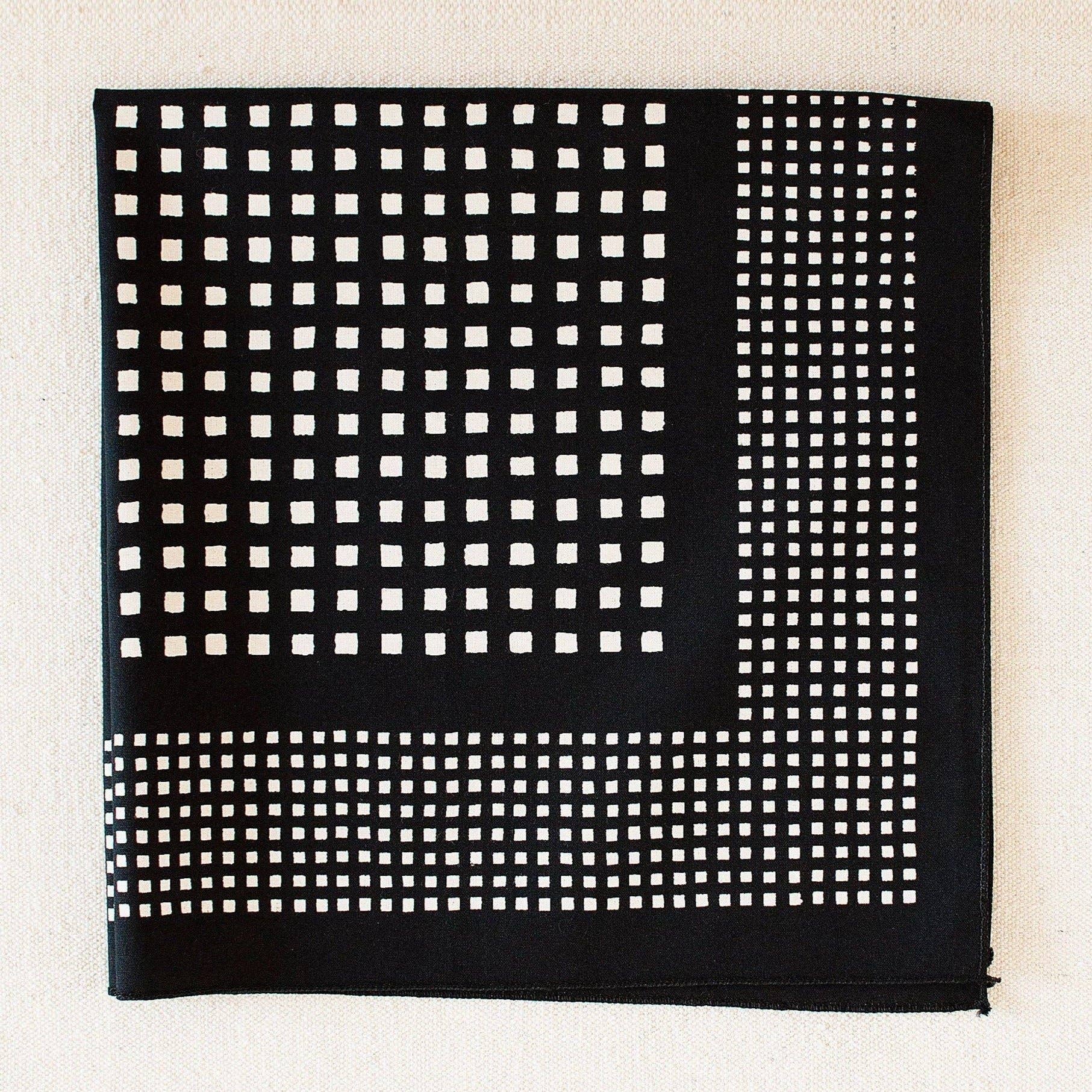 Windowpane Bandana - Black