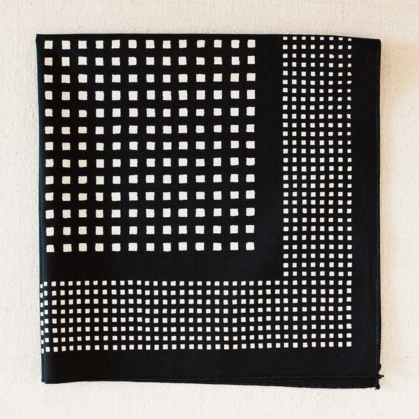Windowpane Bandana - Black