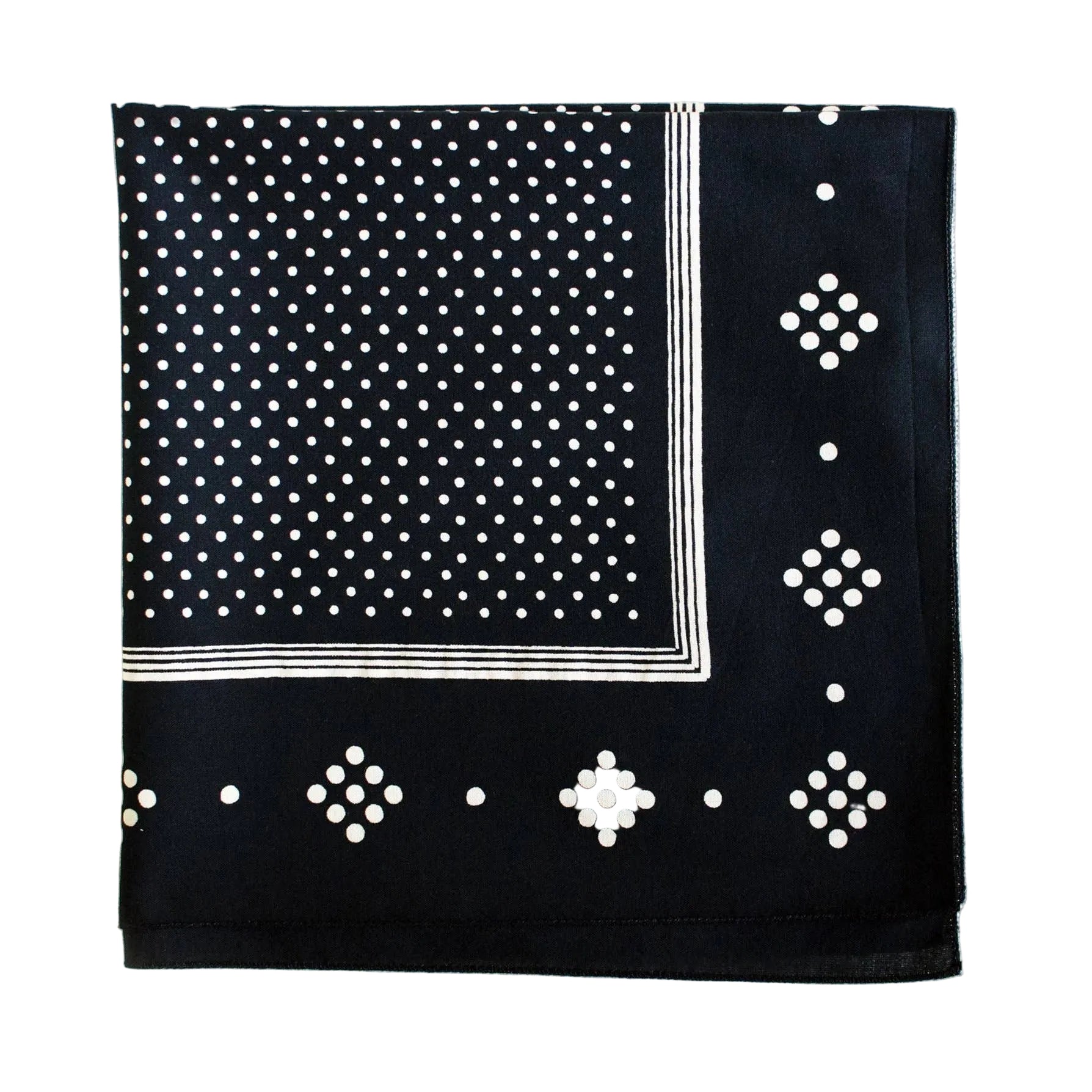 Polka Dot Bandana - Black