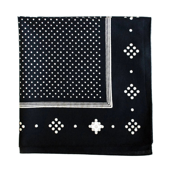 Polka Dot Bandana - Black