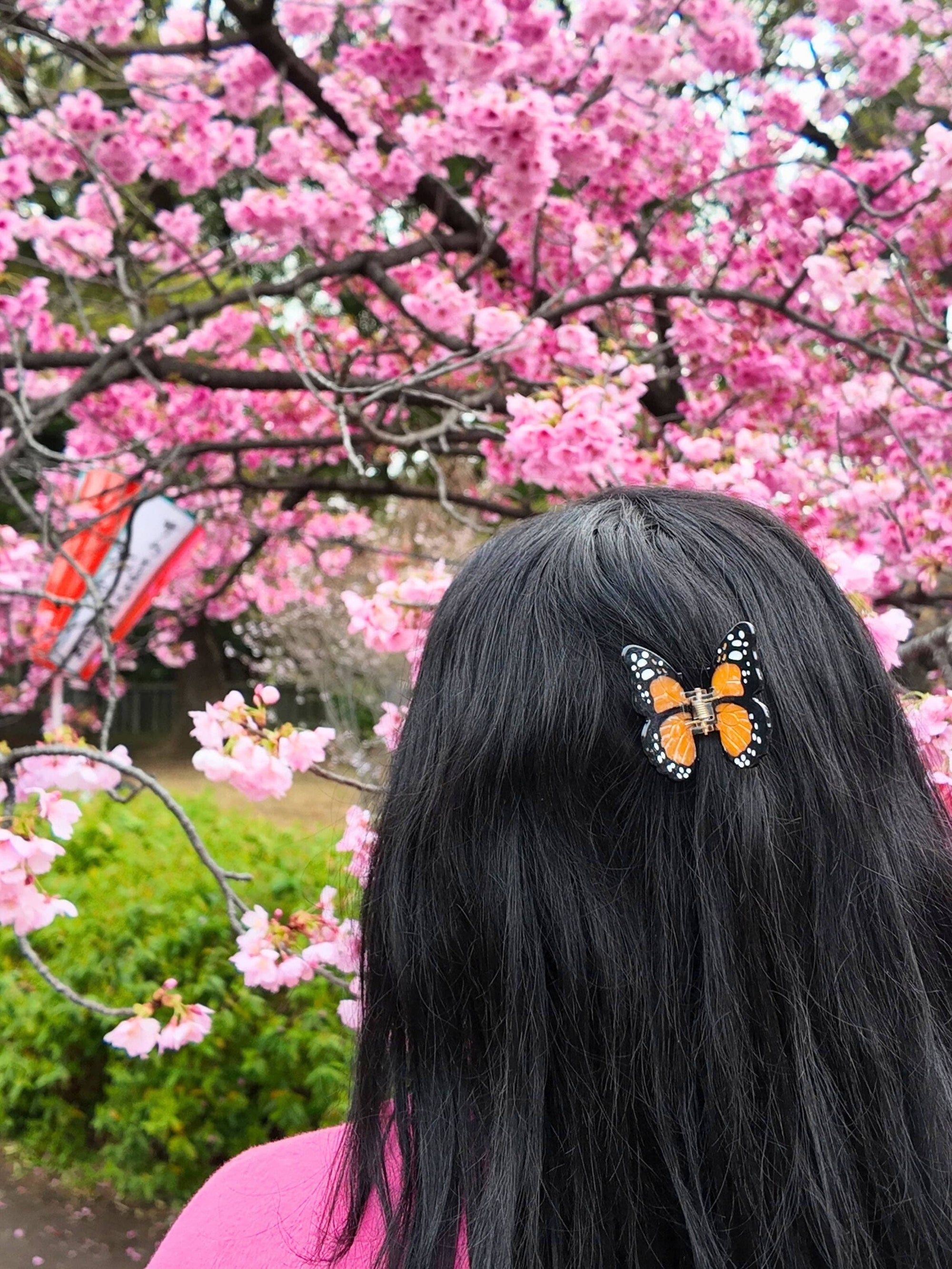 Solar Eclipse - Mini Monarch Butterfly Claw Hair Clip: Baby Blue - Limited Edition