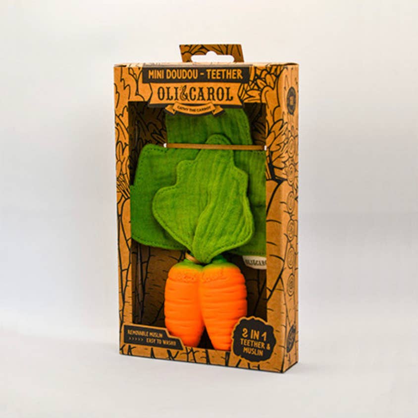 Oli & Carol - Cathy the Carrot Mini Teether Toy
