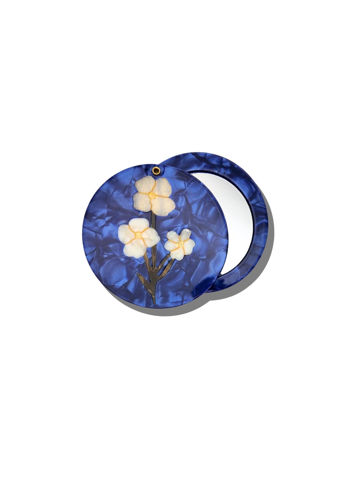 Solar Eclipse - Compact Mirror - Vintage Flowers
