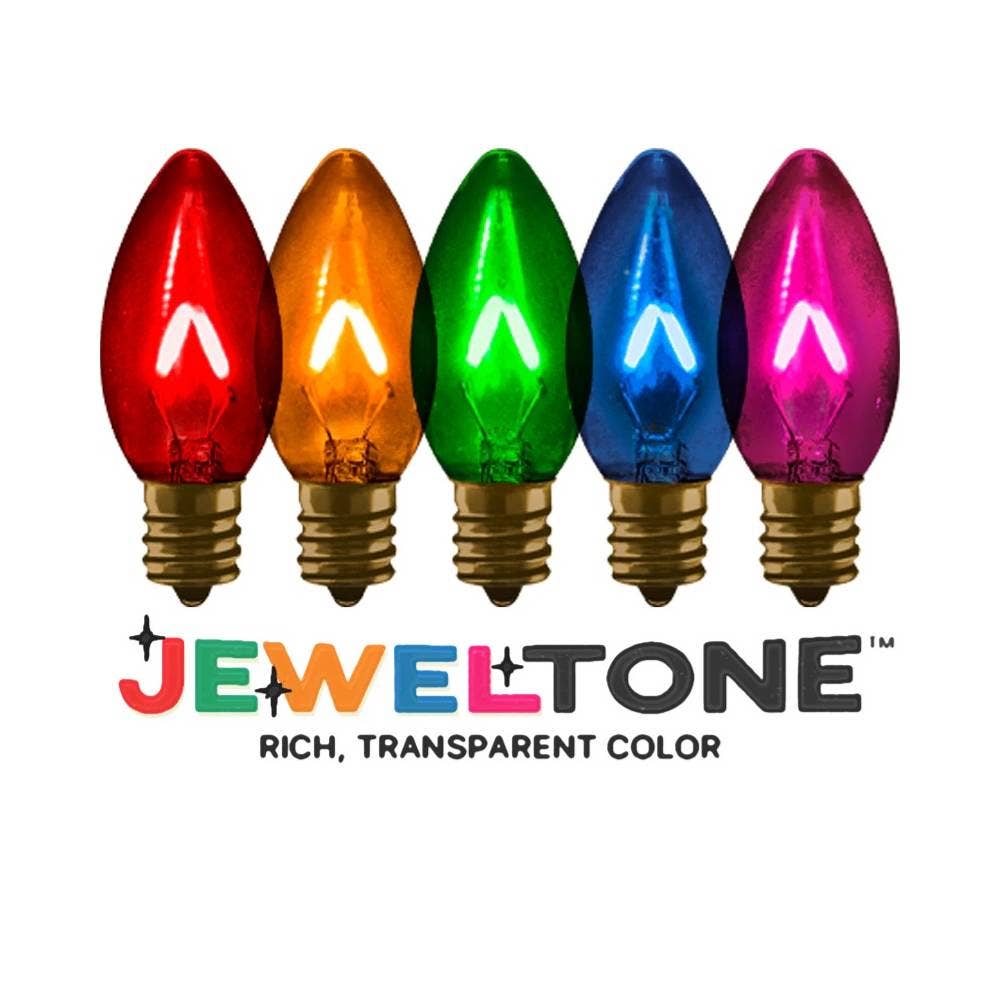 Tru-Tone - Vintage Style LED Christmas Lights - C9 25-Light Set: Jeweltone