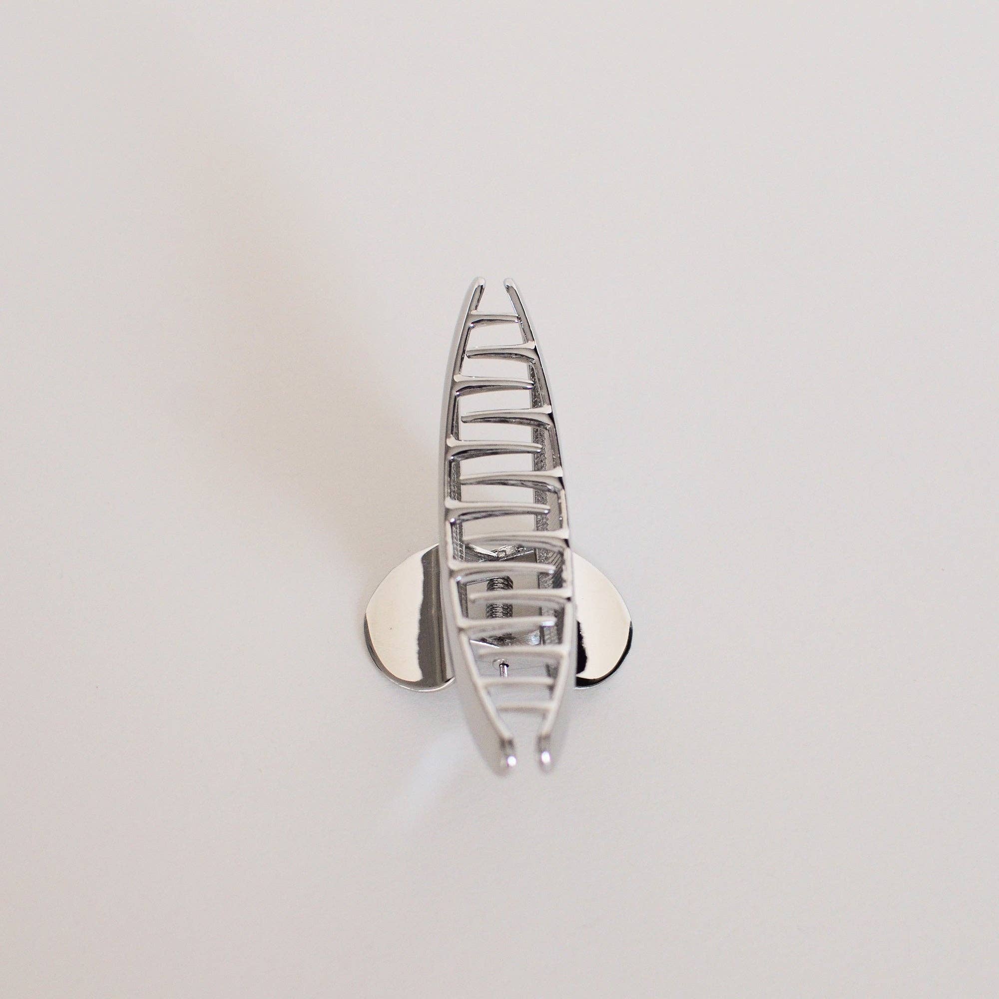 nar'sha - Luna Arc Metal Hair Claw Clip – Silver