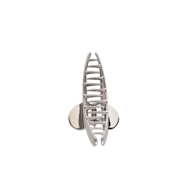 nar'sha Luna Arc Metal Hair Claw Clip Silver
