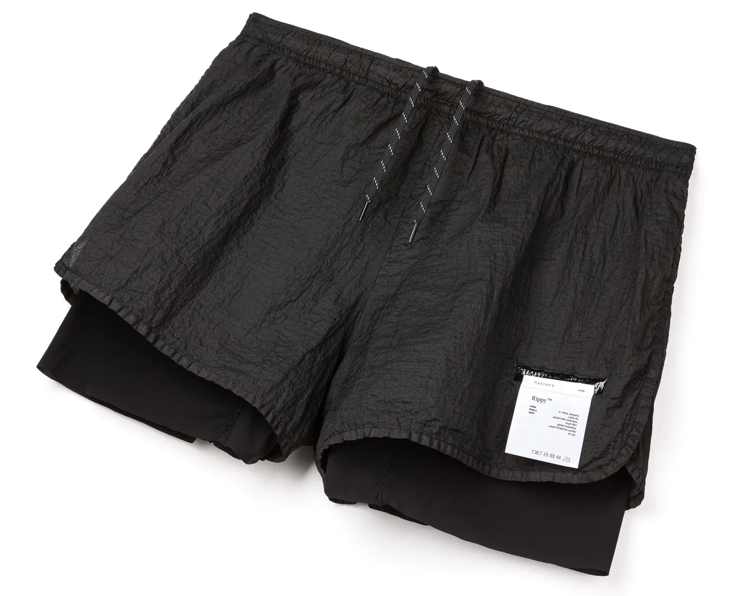 SATISFY - Rippy 3 Trail Shorts - Black - Space Camp