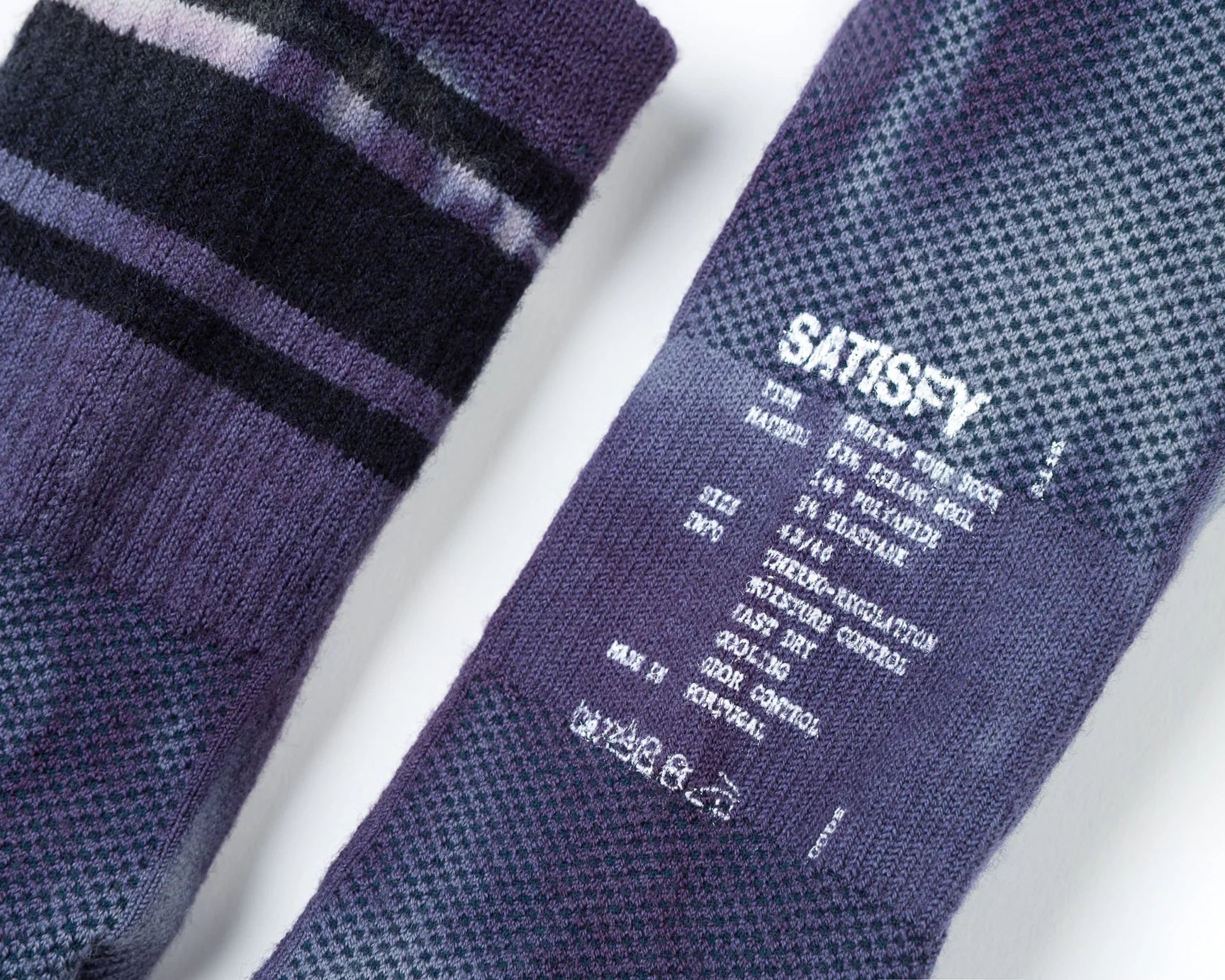 SATISFY - Merino Tube Socks - Deep Lilac - Space Camp