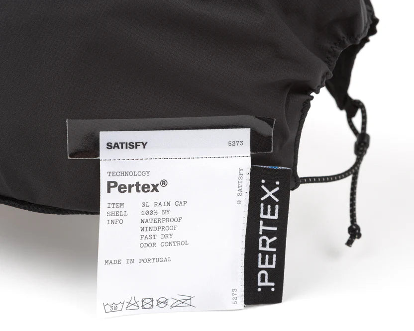 SATISFY - Pertex 3L Rain Cap - Black