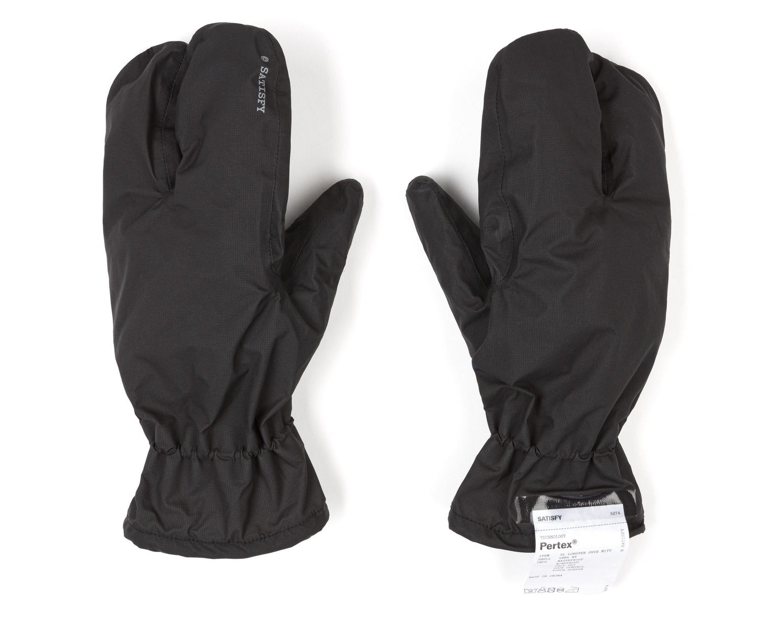 SATISFY - Pertex® 3L Lobster Over Mitts - Black