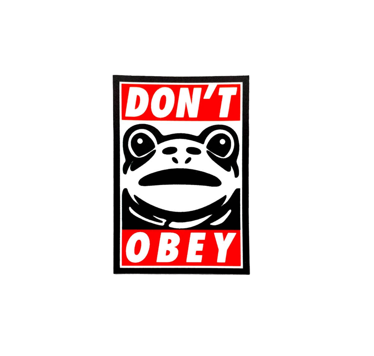 Portland Frog "Don't Obey" vinyl sticker