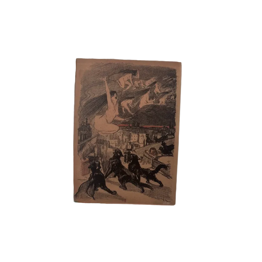 Sticker - Riding Into the Night by Théophile Alexandre Steinlen