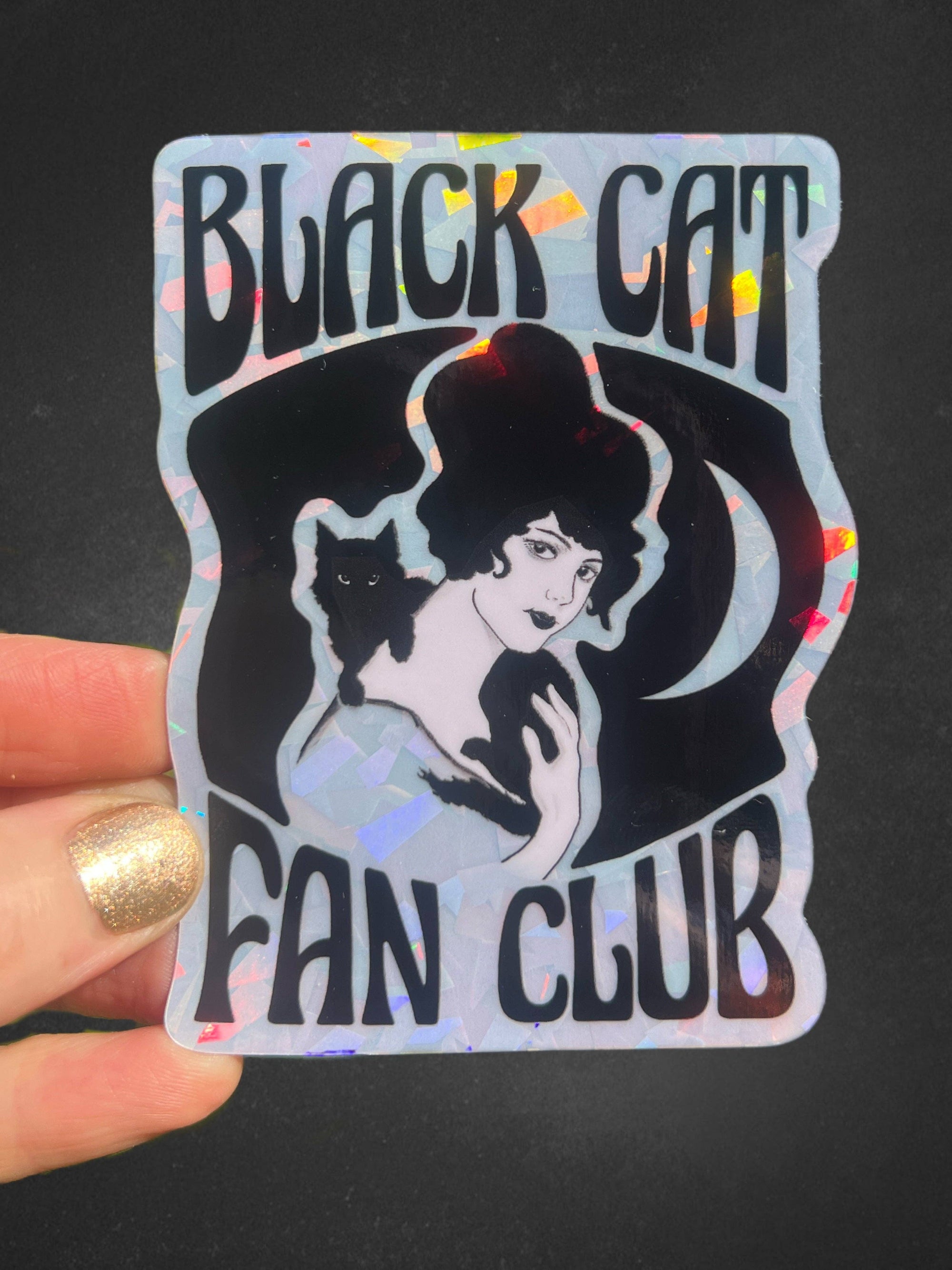 Black Cat Fan Club - Holographic Sticker