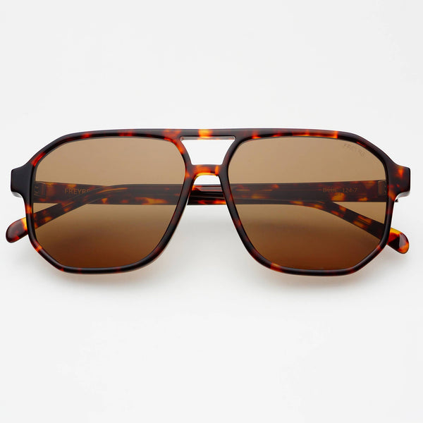 FREYRS - Billie Sunglasses - Dark Tortoise / Solid Brown
