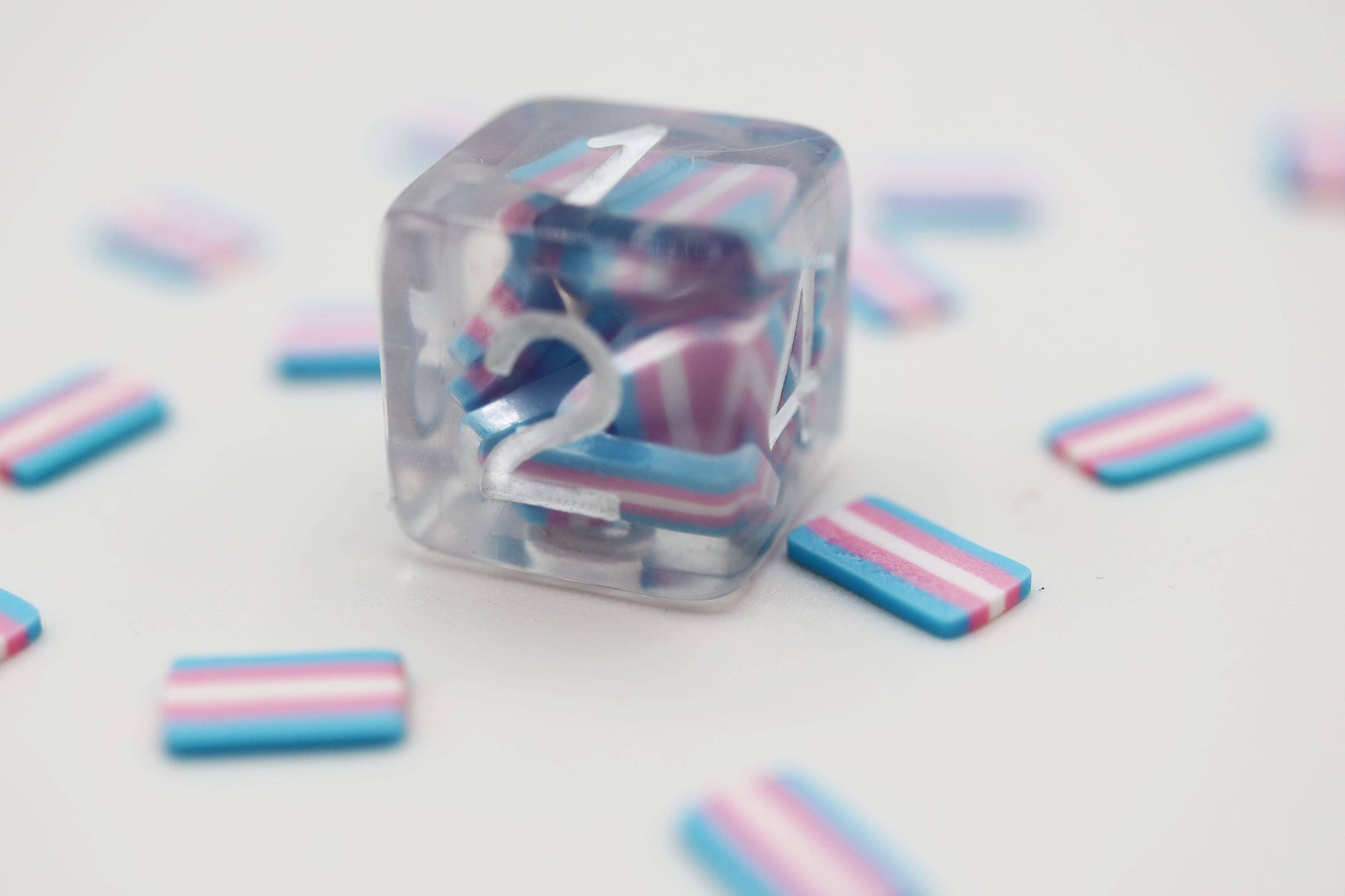 Transgender Flag RPG Dice Set