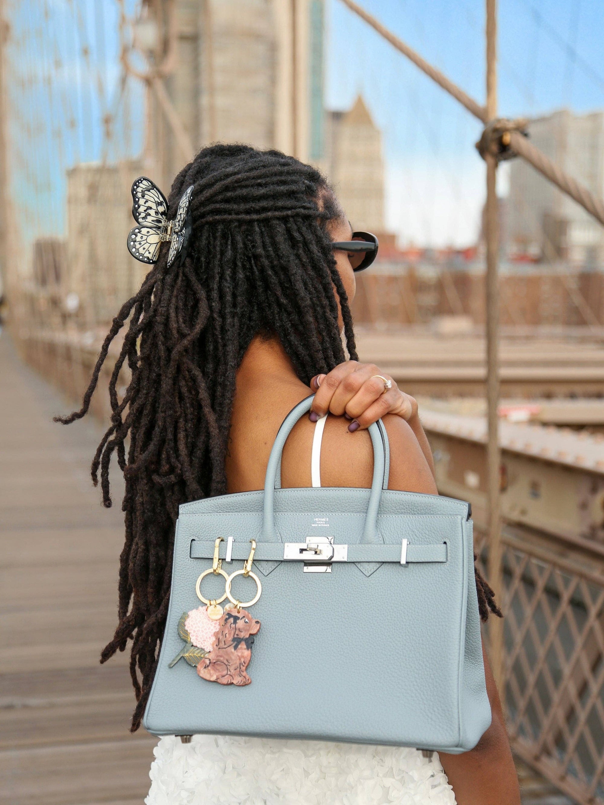Solar Eclipse - Bag Charm + Keychain - Coquette Puppy