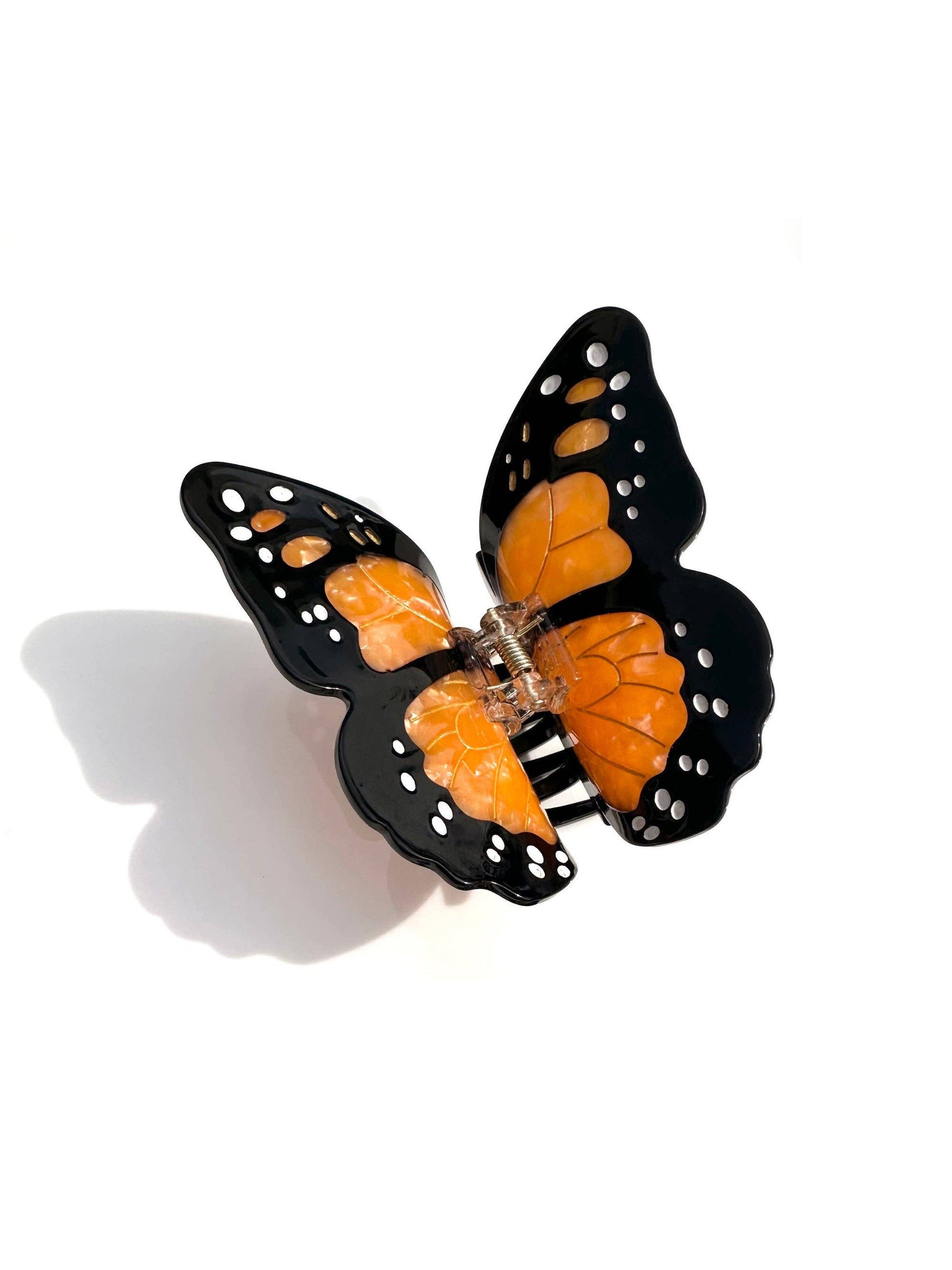 Solar Eclipse - Claw Clip - Orange Monarch Butterfly