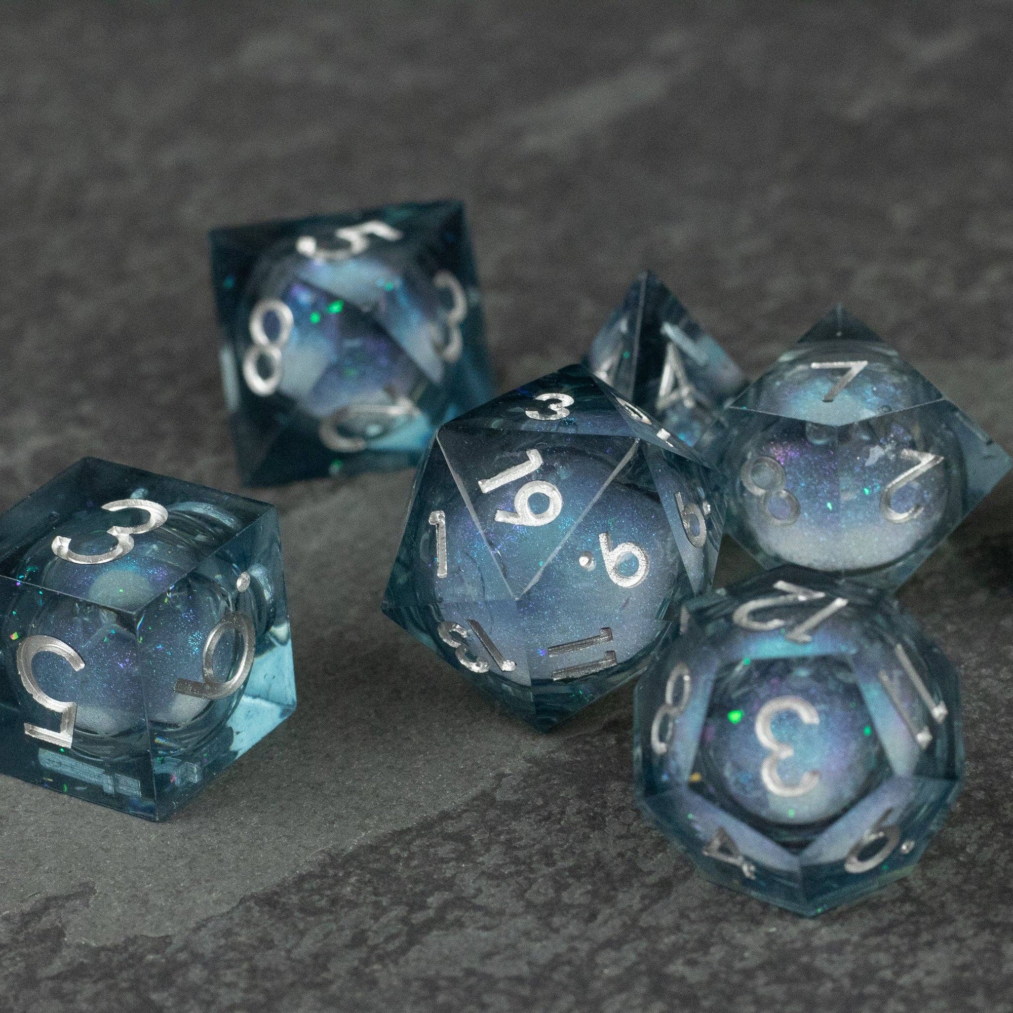 Astral Sea Liquid Core Dice Set - Space Camp