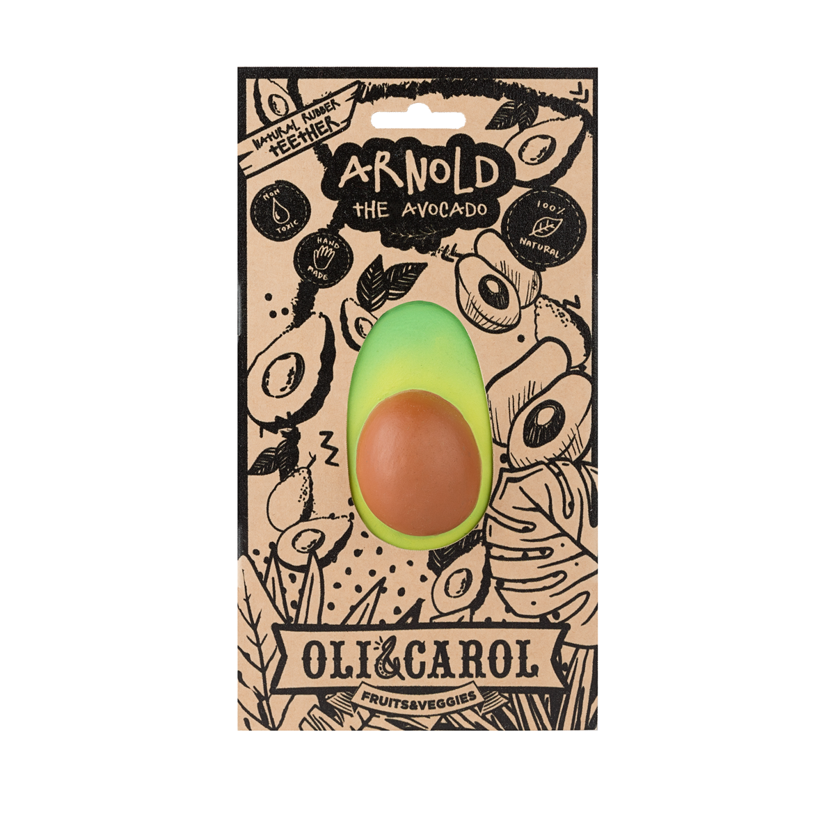 Oli & Carol - Teether Toy - Arnold the Avocado