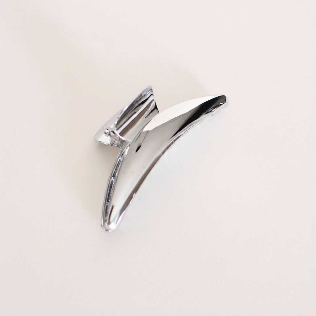 nar'sha - Luna Arc Metal Hair Claw Clip – Silver