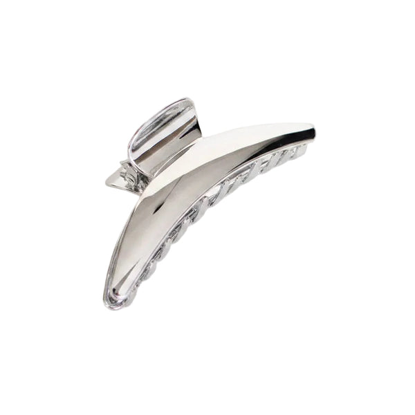 nar'sha Luna Arc Metal Hair Claw Clip Silver
