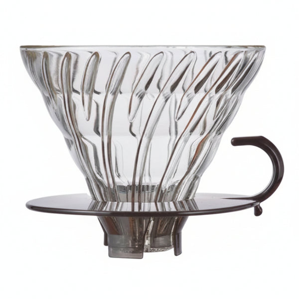 Hario - V60 Glass Dripper 02 (Round Base): Clear Black