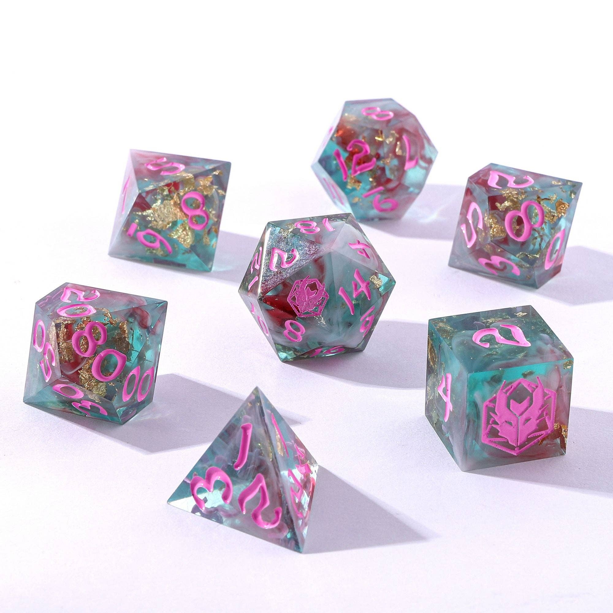 Sharp Edge Resin Dice Set - Interstellar Vortex