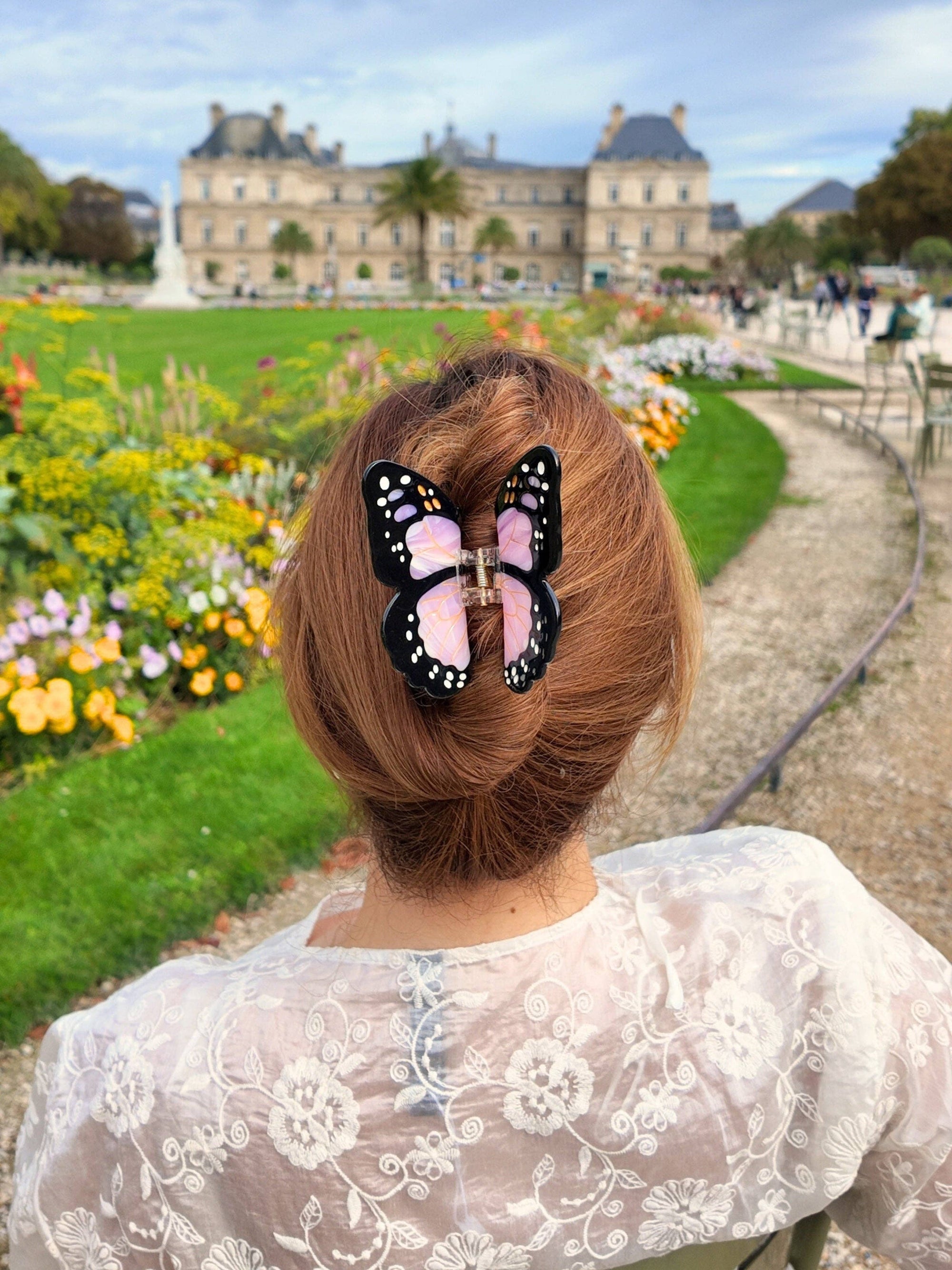 Solar Eclipse - Monarch Butterfly Claw Hair Clip: Lavender - Limited Edition
