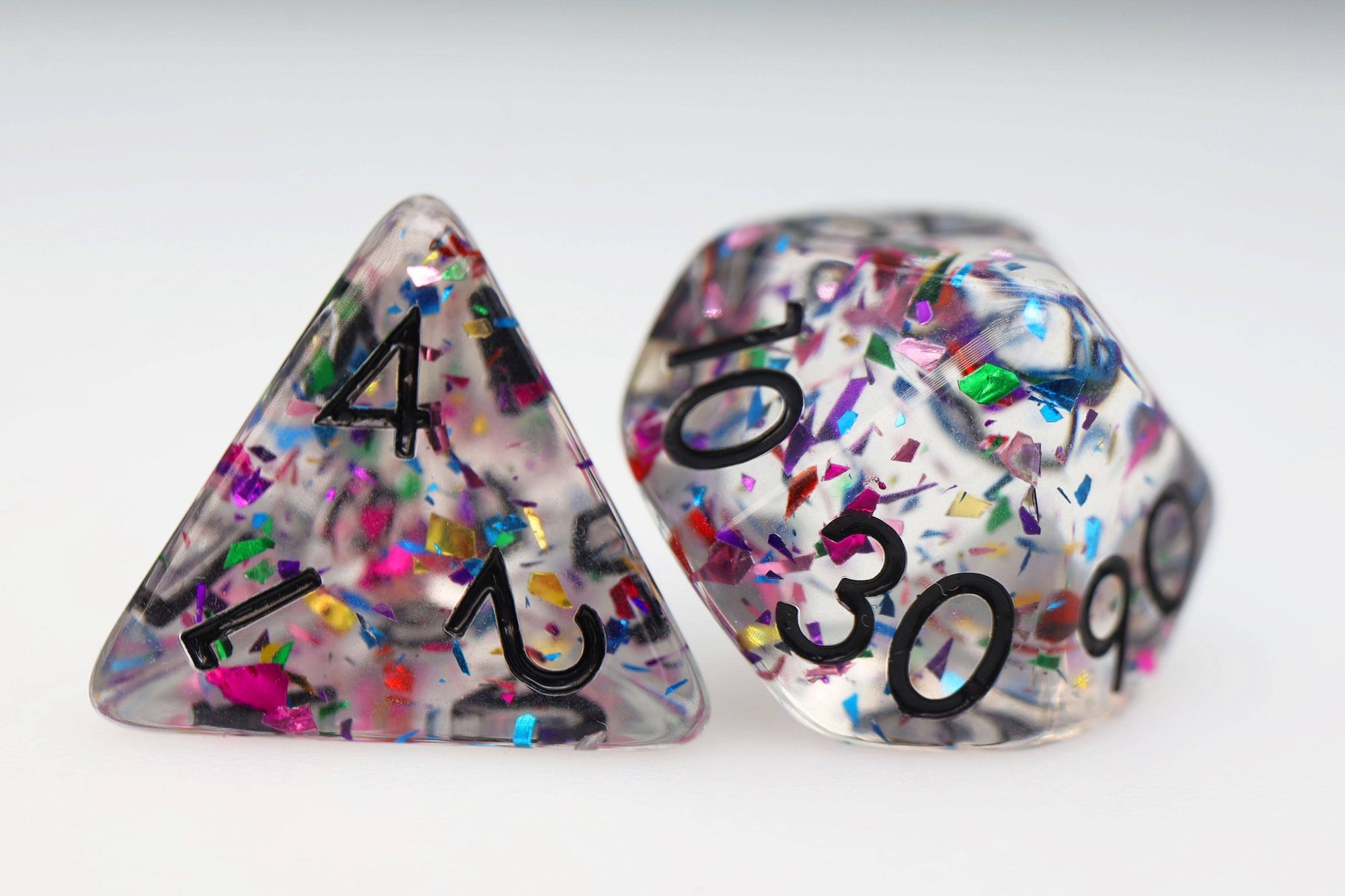 Mylar Glitter Dice Set