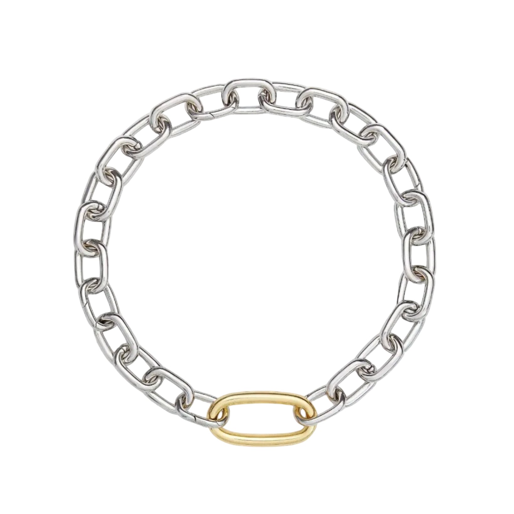 MACHETE - 19" Length Interchangeable Oval Link Necklace - Silver