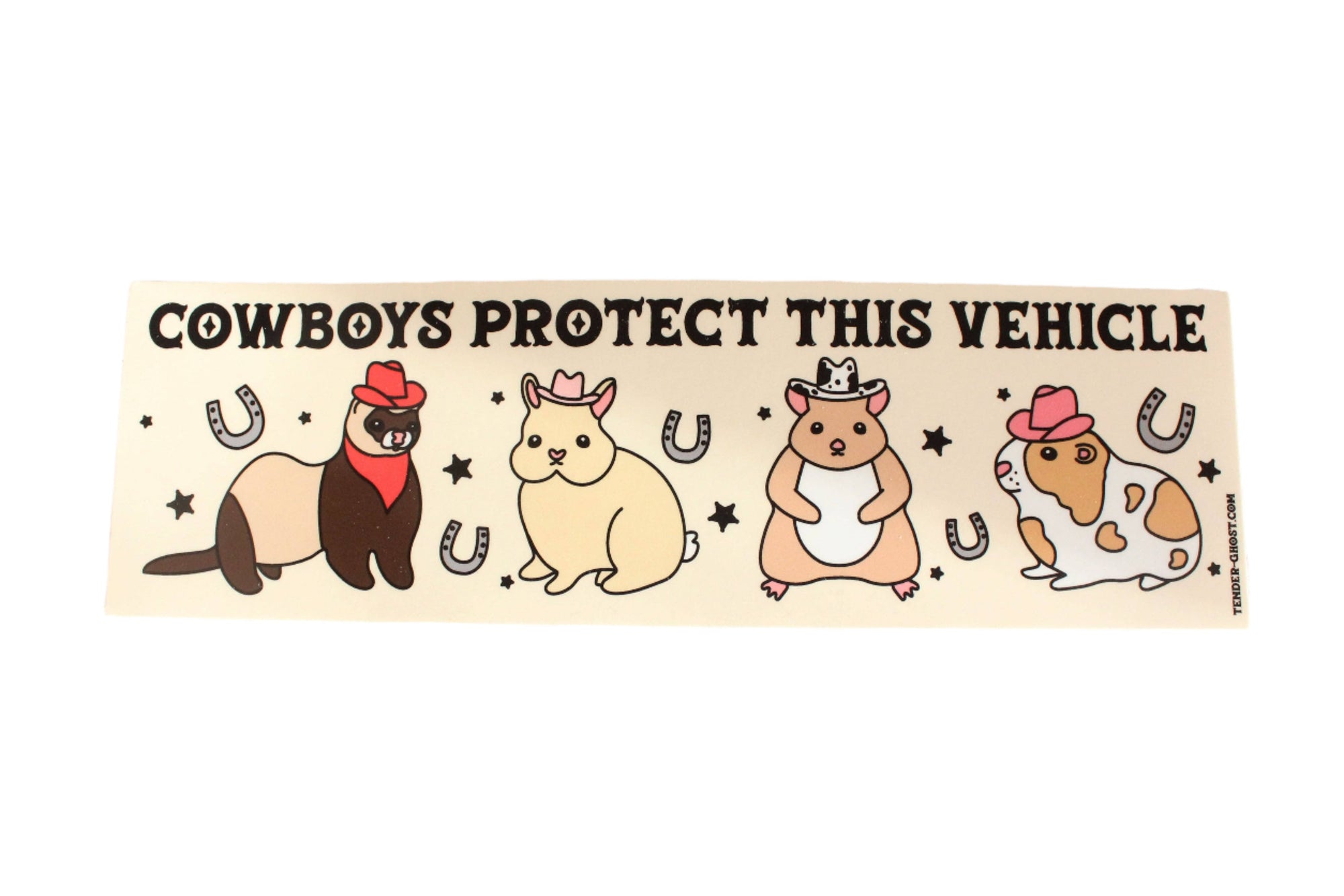 Cowboys Protect This Vehicle Bumper Sticker - Space Camp